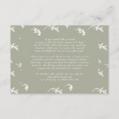 クラシックセージグリーンホワイトヴィンテージクレスト詳細 エンクロージャーカード (裏面)