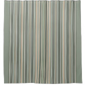 クラシックセージストライプズ シャワーカーテン (正面)