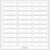 クラシックセージ結婚グリーン個人アドレス シール (シート)