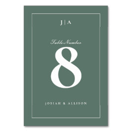 クラシックセージ結婚グリーン テーブルナンバー