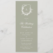 クラシックセージ緑モノグラム結婚クレスト プログラム (裏面)