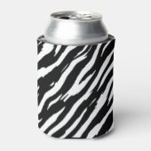 クラシックゼブラ印刷ストライプファッションパターン 缶クーラー (缶正面)