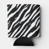 クラシックゼブラ印刷ストライプファッションパターン 缶クーラー (裏面)