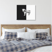 クラシックゼブラ キャンバスプリント (インサイチュ (寝室))