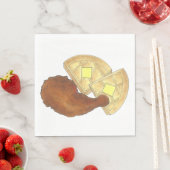 クラシックソウルフードフライドチキン&ワッフルダイナー スタンダードランチョンナプキン (インサイチュ)