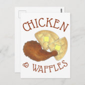 クラシックソウルフードフライドチキン&ワッフルダイナー ポストカード (正面/裏面)