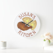 クラシックソウルフードフライドチキン&ワッフルダイナー ラージ壁時計 (ホーム)