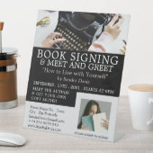 クラシックタイプライター、ライターブック署名広告 台座サイン (インサイチュ)