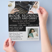 クラシックタイプライター、ライターブック署名 チラシ (手)