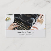 クラシックタイプライター、ライター 名刺 (正面)