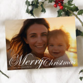 クラシックタイポグラフィエレガント写真メリークリスマス シーズンカード