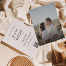 クラシックタイポグラフィスクリプト写真QRコード結婚s