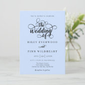 クラシックタイポグラフィスクリプト結婚式招待状 招待状 (スタンド正面)