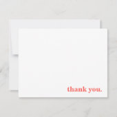クラシックタイポグラフィパーソナライズされたック サンキューカード (正面)