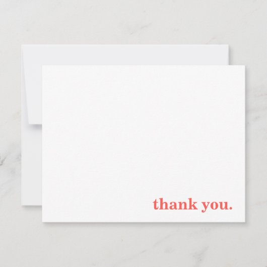 クラシックタイポグラフィパーソナライズされたック サンキューカード (正面)