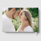 クラシックタイポグラフィホワイトフォト結婚ズ ゲストブック (裏面)