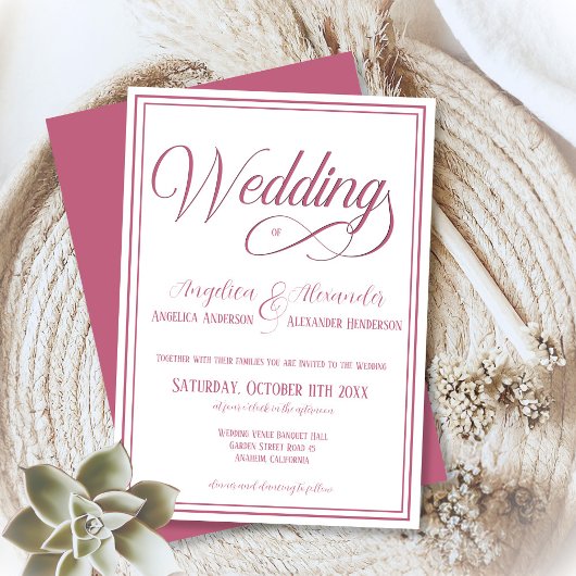 クラシックタイポグラフィロセゴルドホワフォーマルイ結婚トス 招待状