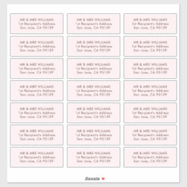 クラシックタイポグラフィ結婚ズゲスト住所 シール