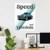 クラシックタイポグラフィ車。 ポスター (ホームオフィス)