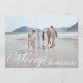 クラシックタイポグラフィ5エレガント写真メリークリスマス シーズンカード (正面)