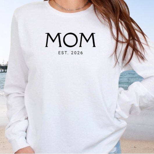 クラシックタイポグラフィ ママ設立年 Tシャツ
