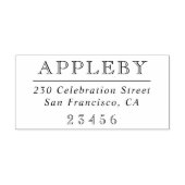 クラシックタイポグラフィ |家族の名前と差出人住所 ラバースタンプ (インプリント)