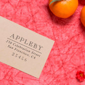 クラシックタイポグラフィ |家族の名前と差出人住所 ラバースタンプ