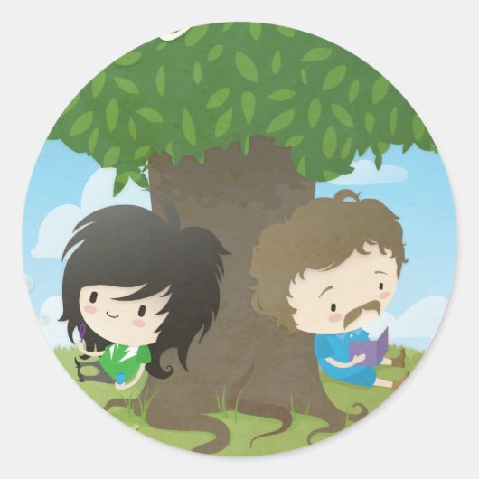 クラシックタイムステッカー ラウンドシール (正面)