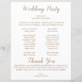 クラシックタイムライン結婚式 プログラム (裏面)