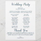 クラシックタイムライン結婚式 プログラム (裏面)