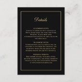 クラシックタイムレスエレガントシンプル金ゴールドミニマルブラック エンクロージャーカード (正面)