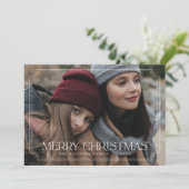 クラシックタイムレスメリークリスマスホリデー写真 シーズンカード (スタンド正面)