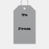 クラシックタイムレ伝統的ス黒無地の色 ギフトタグ (裏面)