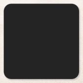 クラシックタイムレ伝統的ス黒無地の色 スクエアペーパーコースター (正面)