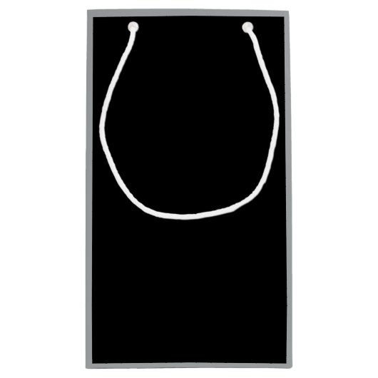 クラシックタイムレ伝統的ス黒無地の色 スモールペーパーバッグ (裏面)