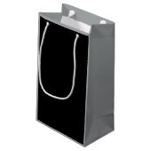 クラシックタイムレ伝統的ス黒無地の色 スモールペーパーバッグ (裏面アングル)