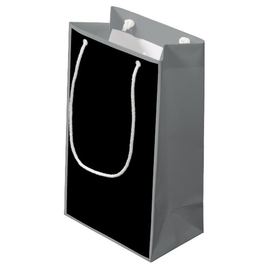 クラシックタイムレ伝統的ス黒無地の色 スモールペーパーバッグ (裏面アングル)