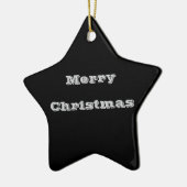 クラシックタイムレ伝統的ス黒無地の色 セラミックオーナメント (左)