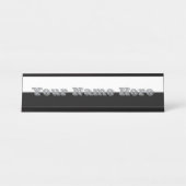 クラシックタイムレ伝統的ス黒無地の色 デスクネームプレート (正面)