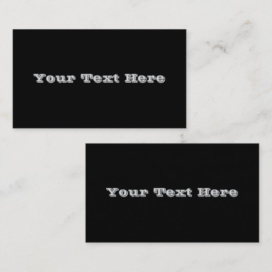 クラシックタイムレ伝統的ス黒無地の色 名刺 (正面/裏面)