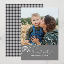 クラシックタンデリオンバッファロープレイドウォームウィッシュカード