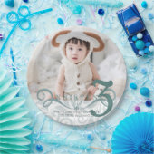 クラシックターコイズ誕生日パーティー ペーパープレート (パーティー)