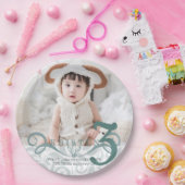 クラシックターコイズ誕生日パーティー ペーパープレート (パーティー)