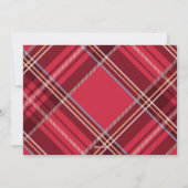 クラシックタータンチェックの赤い格子枠 |休日の写真 シーズンカード (裏面)