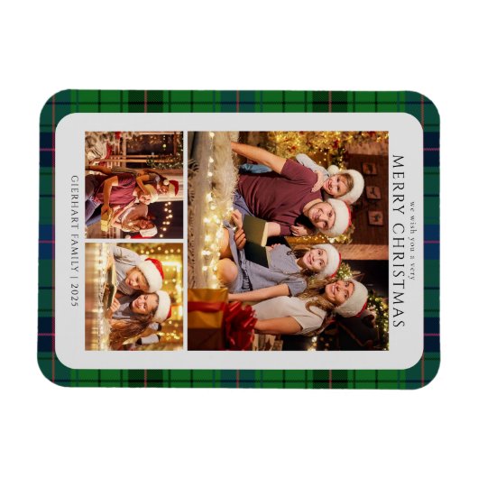 クラシックタータンチェックプライド写真 マグネット (横)