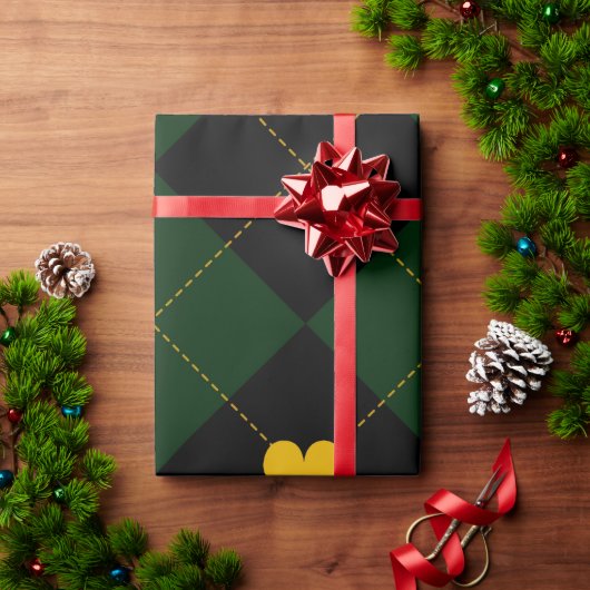 クラシックタータンチェックプレイド ラッピングペーパー (クリスマスギフト)