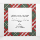 クラシックタータンチェックペイド 三つ折りクリスマスカード (内部中)