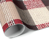 クラシックタータンチェックレッド&ブラック – 編素朴織 ラッピングペーパー (ロールコーナー)