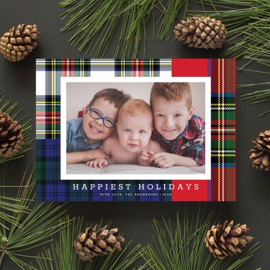 クラシックタータンチェック名門私立校風のーPlaid Patchwork 1写真 シーズンカード