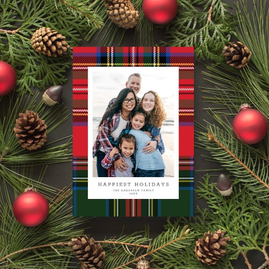 クラシックタータンチェック名門私立校風のーPlaid Patchwork 1写真 シーズンカード
